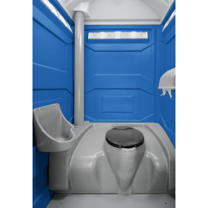 Deluxe flushing toilet, view 1