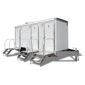 Mobile restroom trailer, view 2